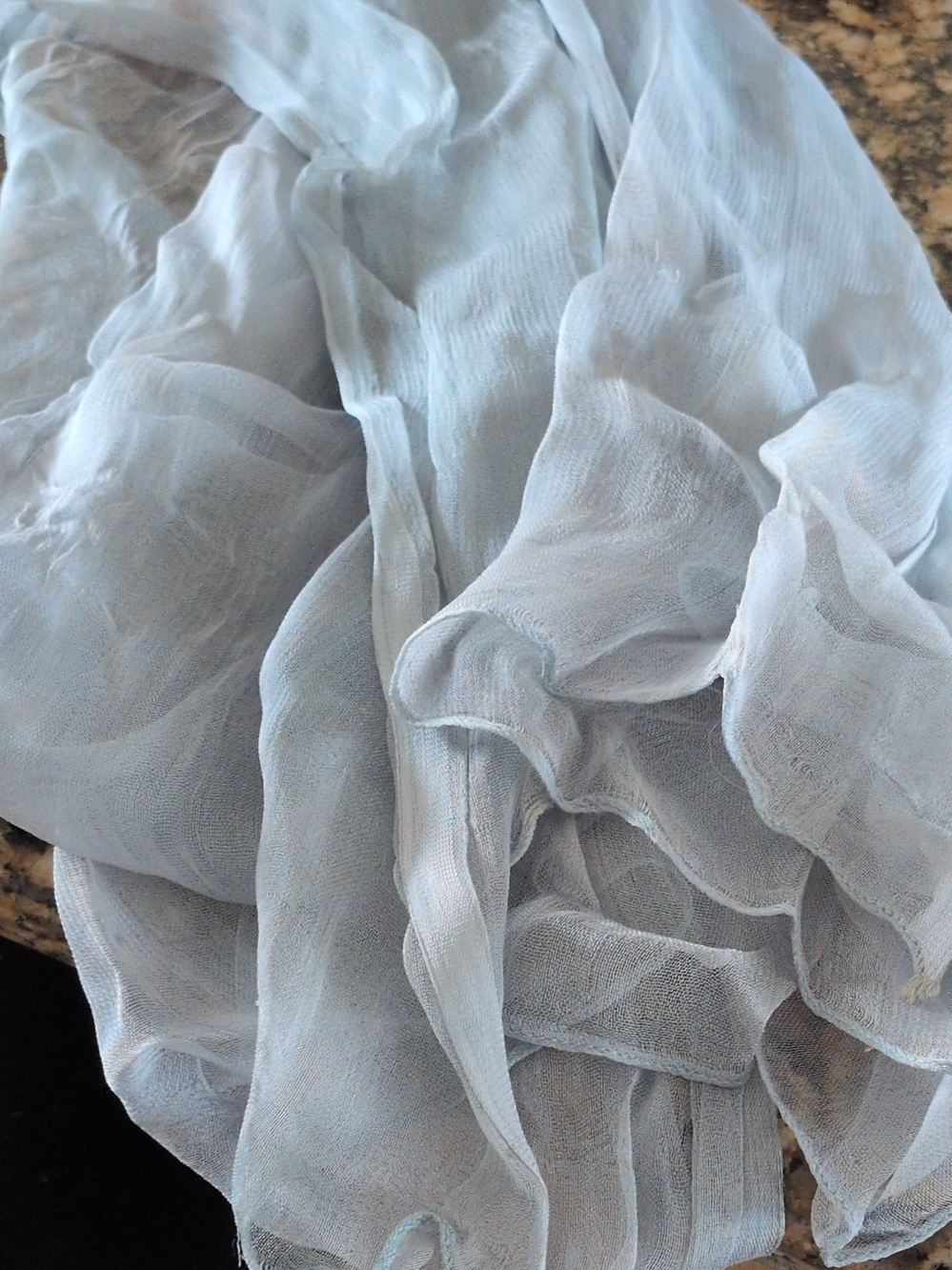Light Blue Sheer Scarf